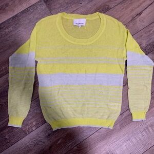 Heartloom Yellow and White Striped Women's Sweater